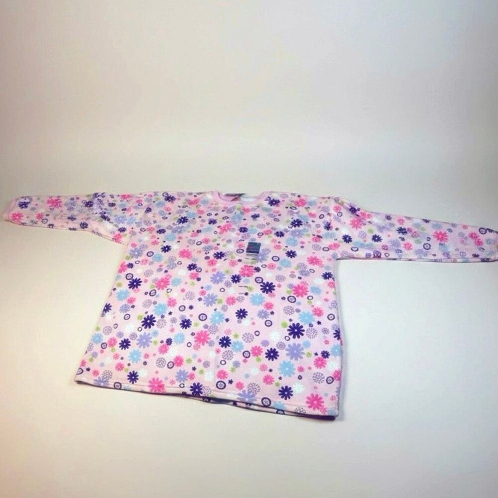 Hanes Girls Pink Long Sleeve Floral Sweatshirt XL 14-16 NWT
